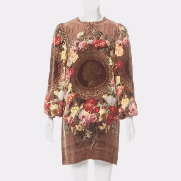 Dolce Gabbana Runway silk roman coin print dress - Picture 1 of 3
